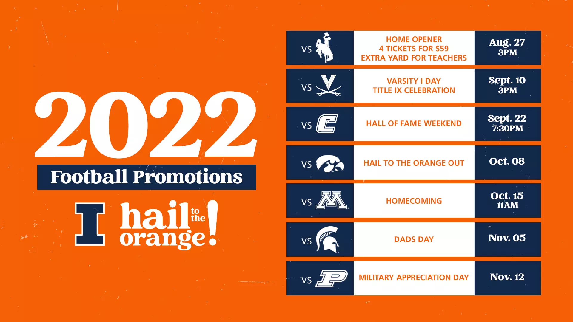 Illini Football Promotional Schedule Announced for 2022 - University of Illinois Athletics illini-football-promotional-schedule-announced-for-2022-university-of-illinois-athletics