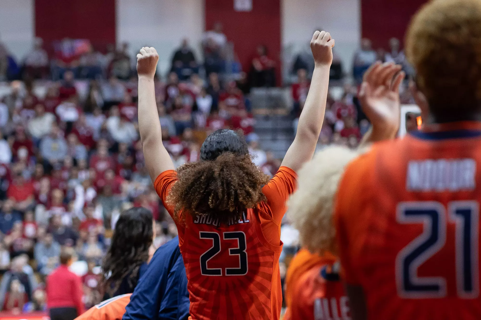 Bloomington, IN - December 31, 2023 - Illinois Forward Brynn Shoup-Hill (#23) during the game between the Indiana Hoosiers and the Illinois Fighting Illini at Simon Skjodt Assembly Hall in Bloomington, IN. Photo By Madison Dabrowski