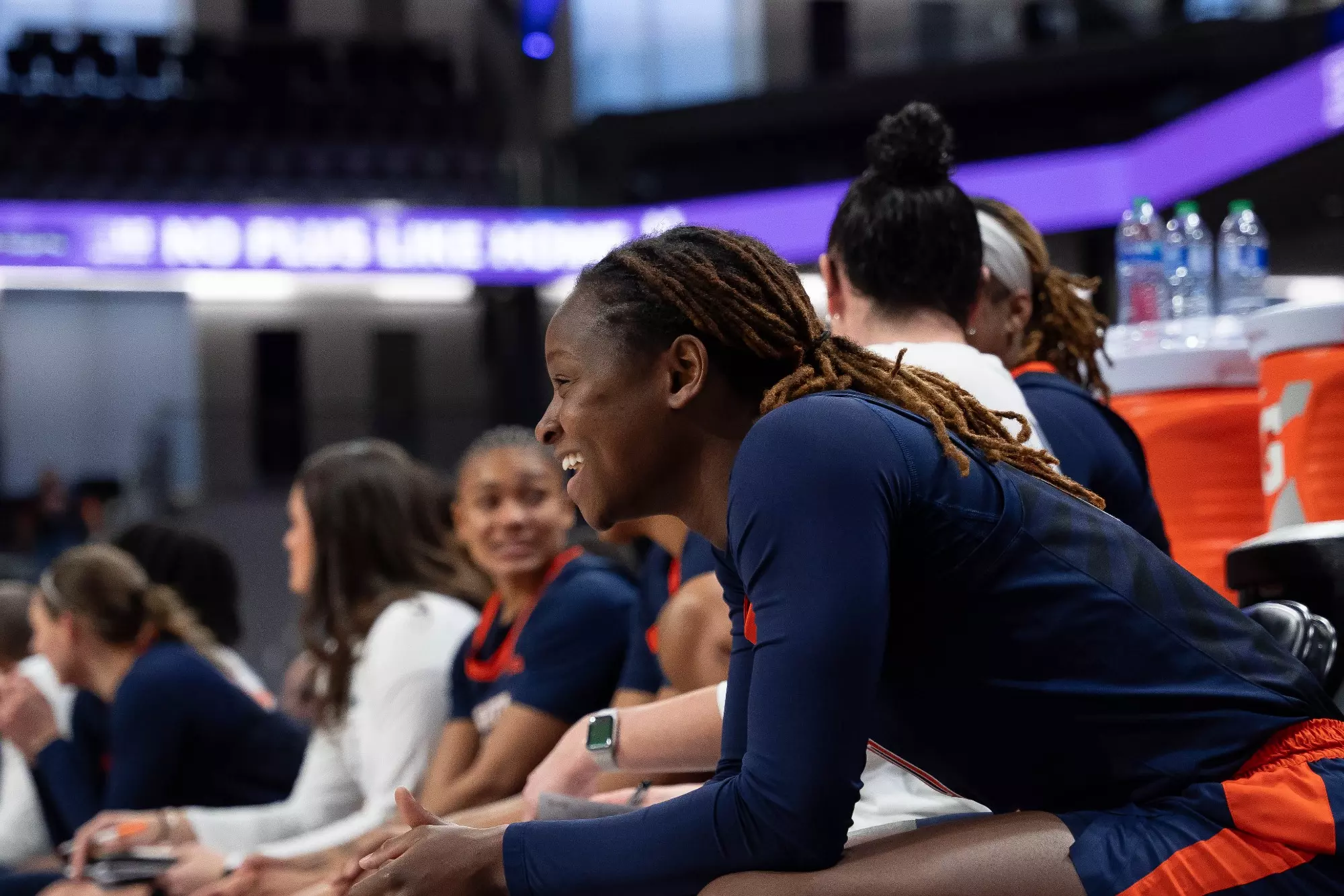 Evanston, IL - January 14, 2024 - Illinois Guard Camille Jackson (#0) during the game between the Northwestern Wildcats and the Illinois Fighting Illini at Welsh Ryan Arena in Evanston, IL. Photo By Madison Dabrowski