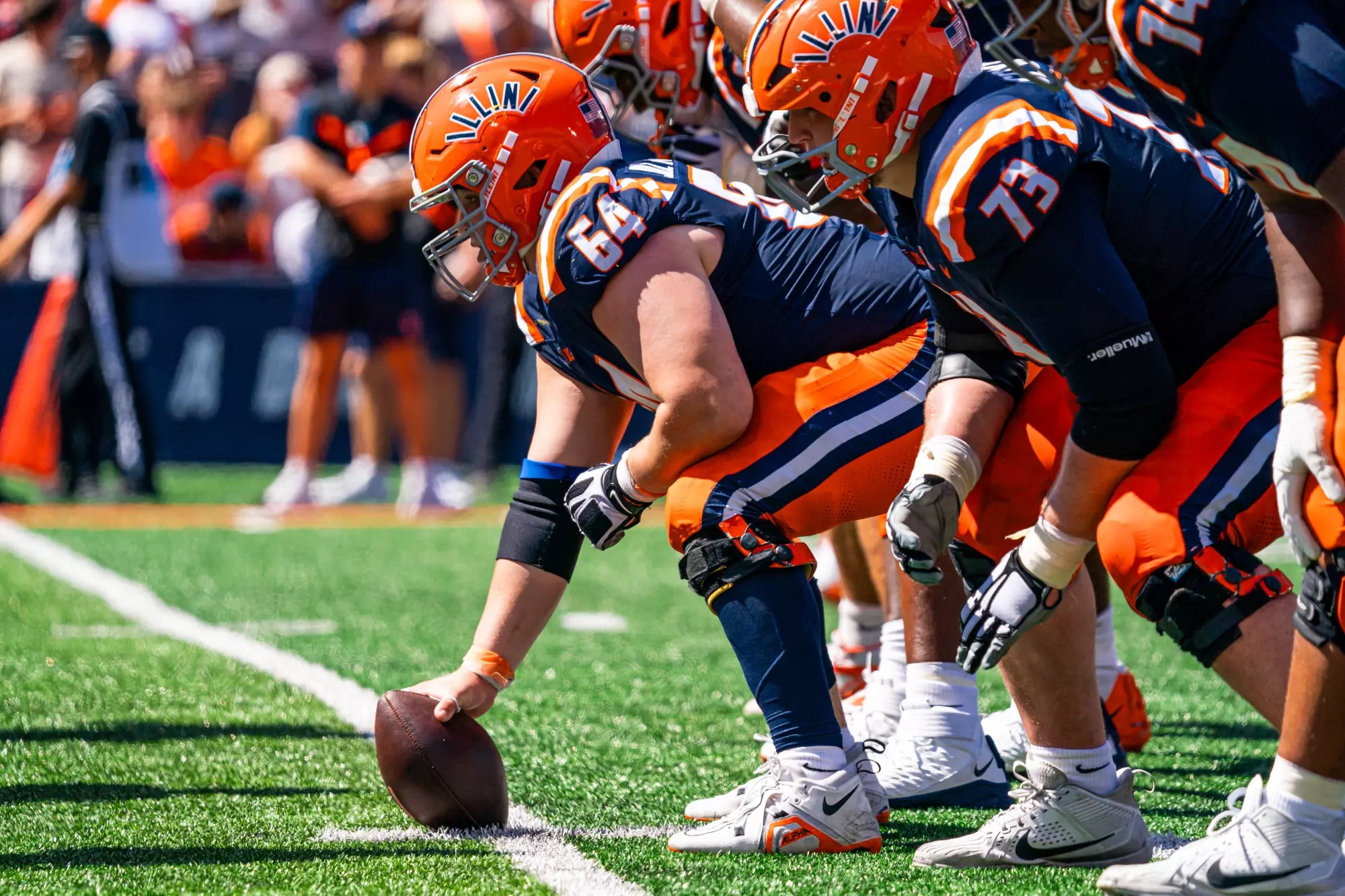 CHAMPAIGN, IL - September 14, 2024 - Photos taken during the match between the Central Michigan Chippewas and the Illinois Fighting Illini at Memorial Stadium in Champaign,IL. (Photo By Kevin Snyder/Illinois Athletics)