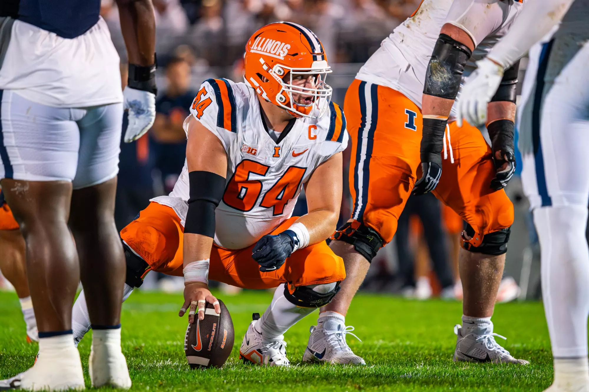 UNIVERSITY PARK, PA - September 28, 2024 - Photos taken during the game between the Penn State Nittany Lions and the Illinois Fighting Illini at Beaver Stadium in University Park,PA. (Photo By Kevin Snyder/Illinois Athletics)