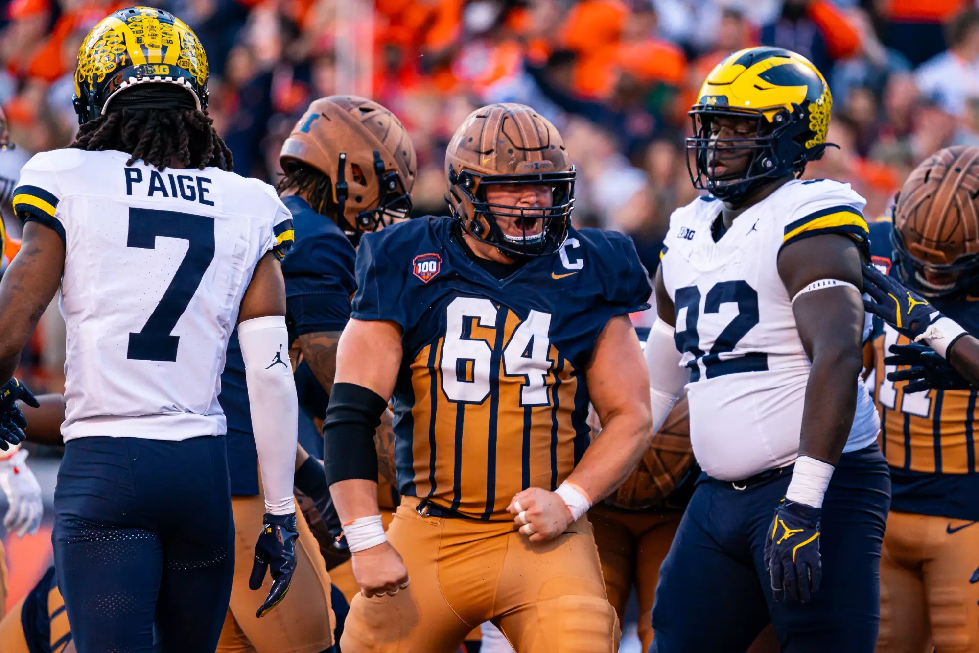 CHAMPAIGN, IL - October 19, 2024 - Photos taken during the match between the Michigan Wolverines and the Illinois Fighting Illini at Memorial Stadium in Champaign,IL. (Photo By Kevin Snyder/Illinois Athletics)