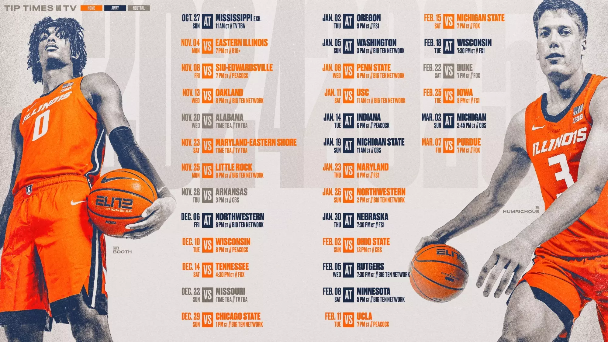 Men's Basketball Times & TV Announced - University of Illinois Athletics men-s-basketball-times-tv-announced-university-of-illinois-athletics