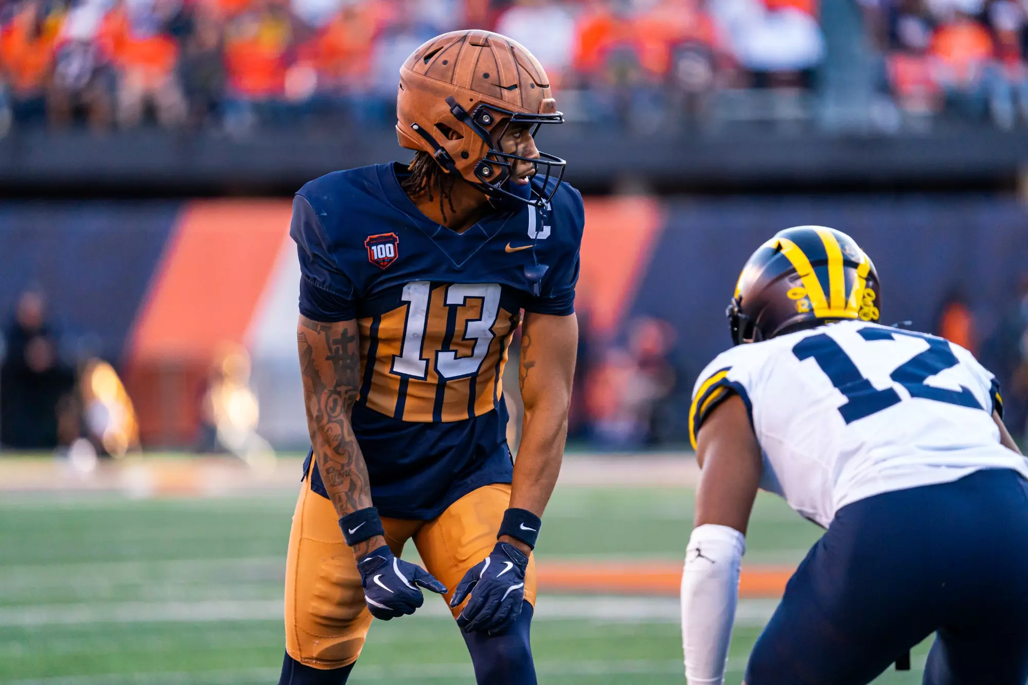 CHAMPAIGN, IL - October 19, 2024 - Photos taken during the match between the Michigan Wolverines and the Illinois Fighting Illini at Memorial Stadium in Champaign,IL. (Photo By Kevin Snyder/Illinois Athletics)