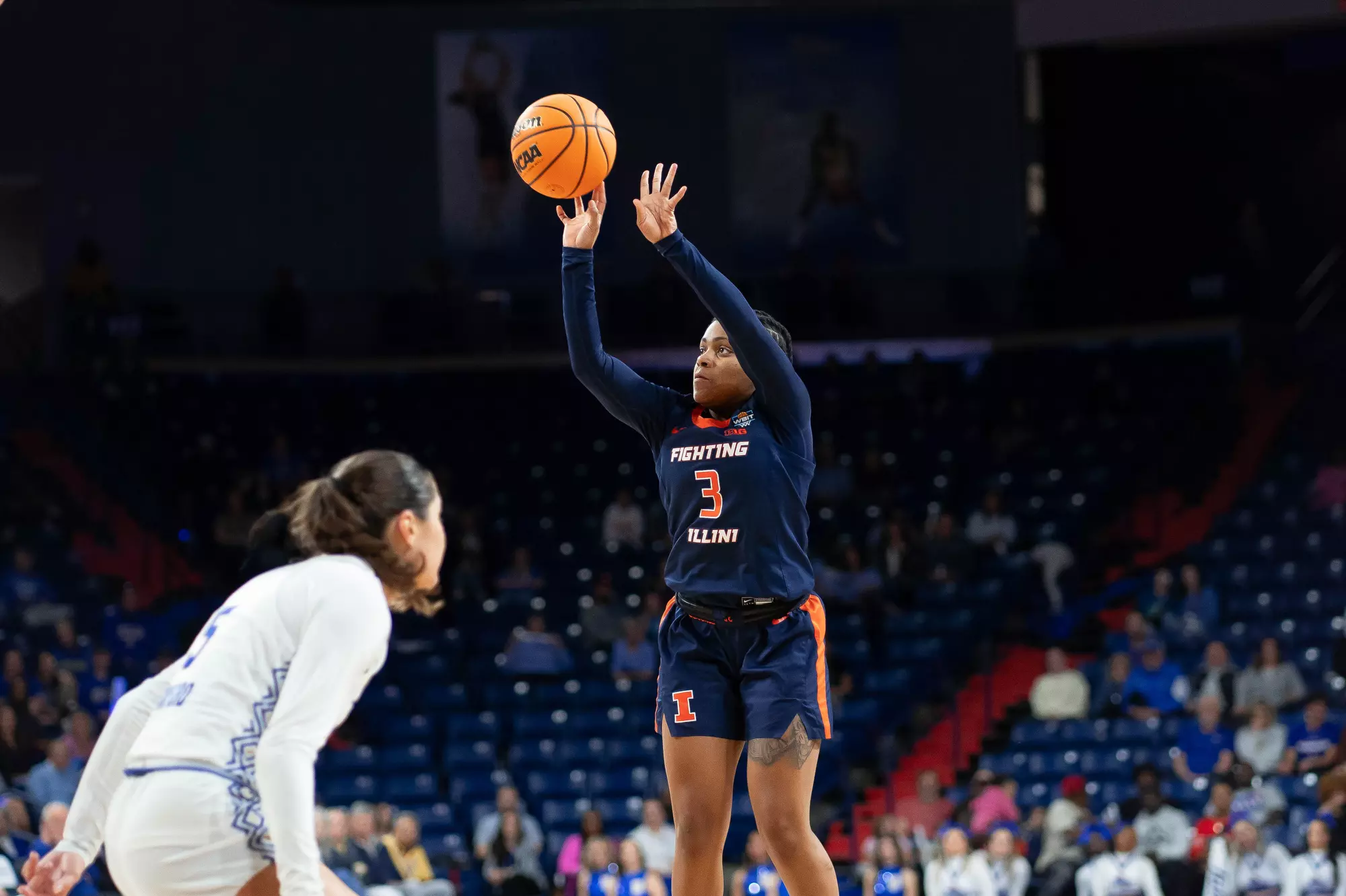 Tulsa, OK - March 28, 2024 - Photos taken during the 2024 WBIT game between the Tulsa Golden Hurricanes and the Illinois Fighting Illini at The Reynolds Center in Tulsa, OK. (Photo By Madison Dabrowski/Illinois Athletics)