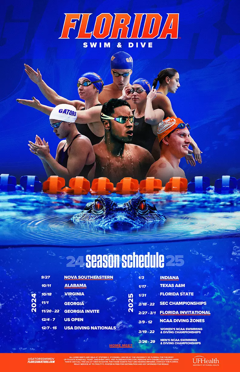 2024-25 Swimming and Diving Poster