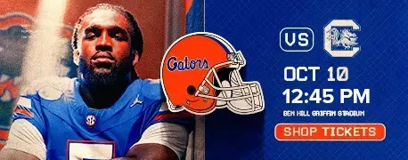 Gators vs South Carolina Oct 10 12:45 PM Ben Hill Griffin Stadium Shop Tickets