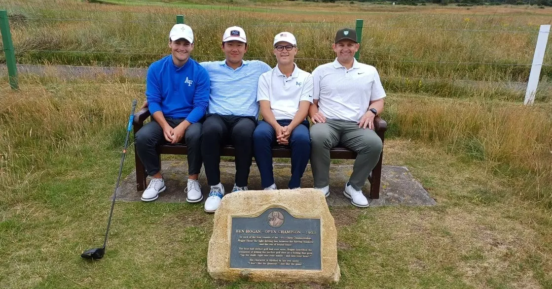 Golf foursome in Scotland