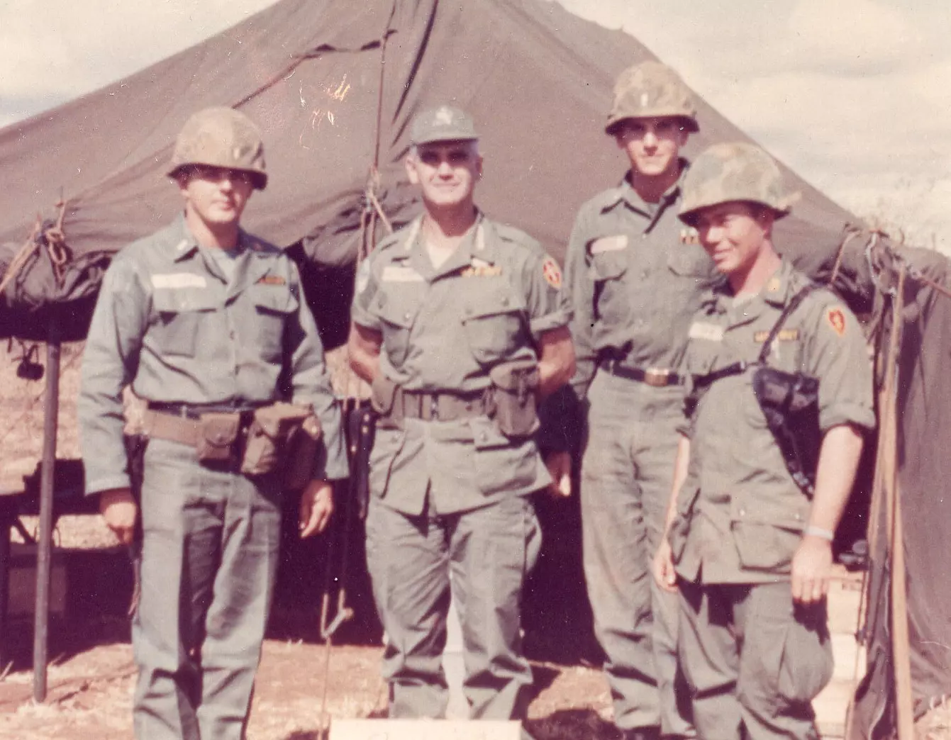 Pleiku VN John Clarke '64, Gen Westmoreland, Gordon Treweek '64, Bernie Ferry '64