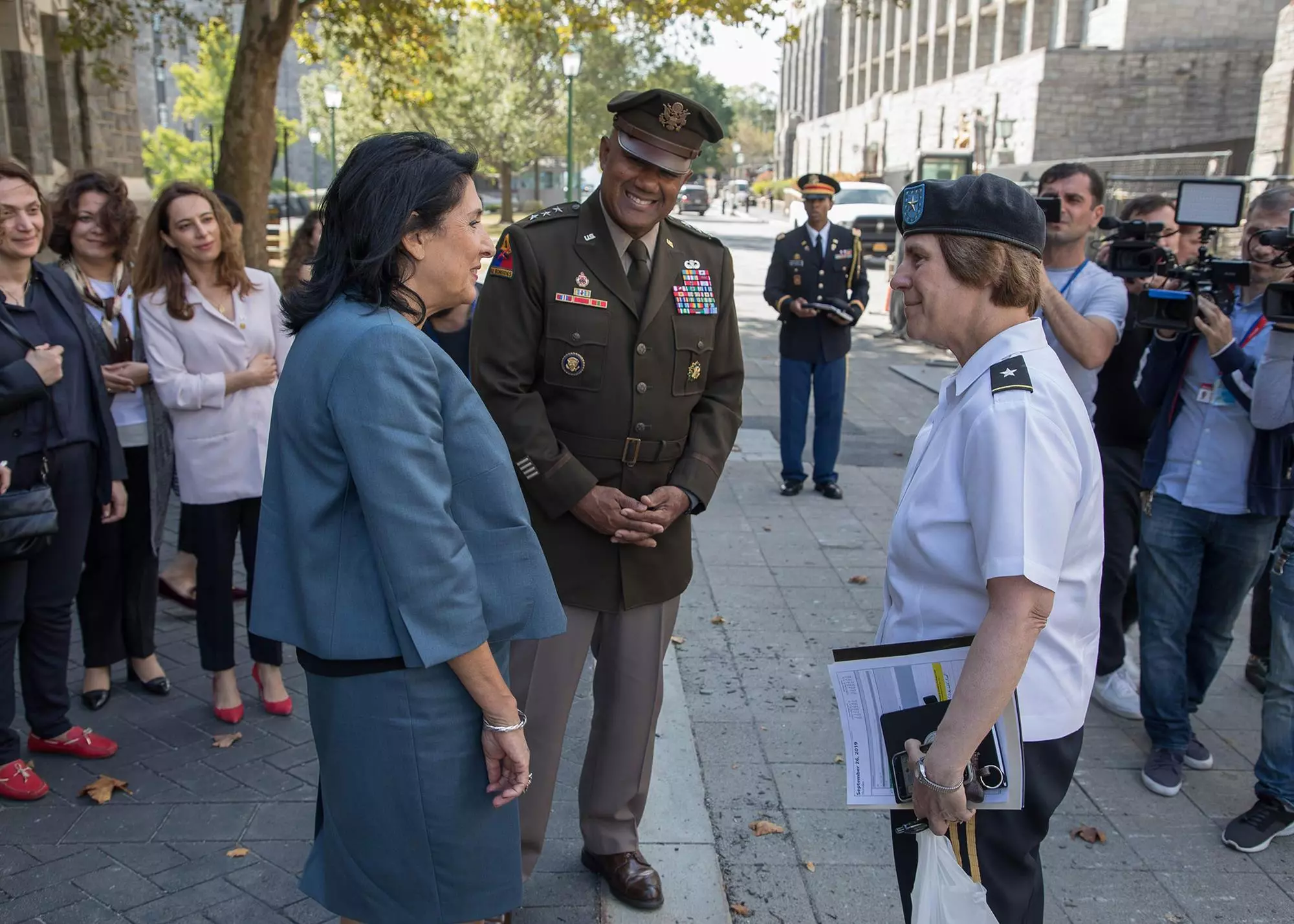 Georgia first female President visited with cadets at the United States Military Academy West Point, New York on September 27, 2019. (Army photo by Tarnish Pride).