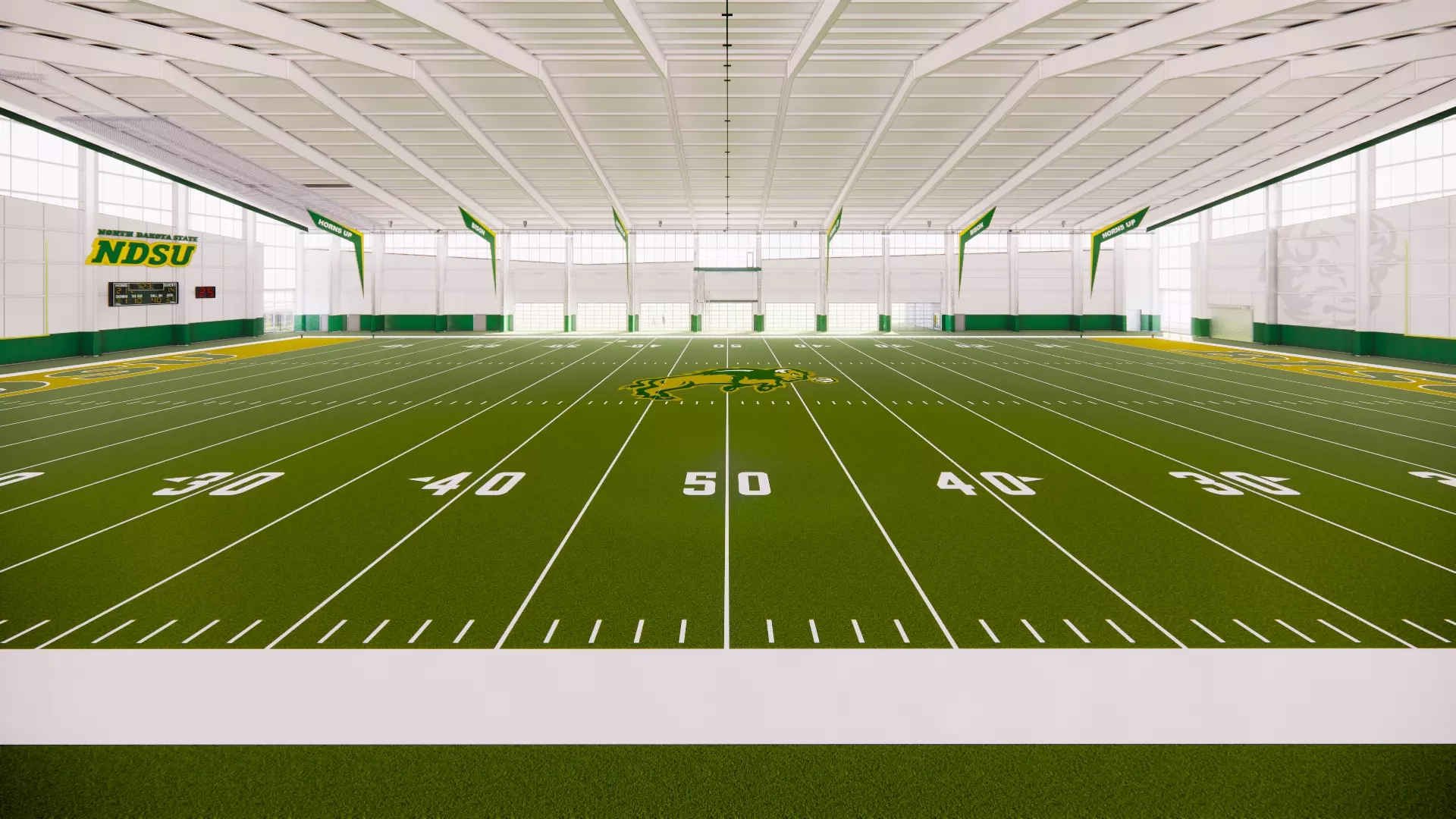 Nodak Insurance Company Football Performance Complex interior looking east