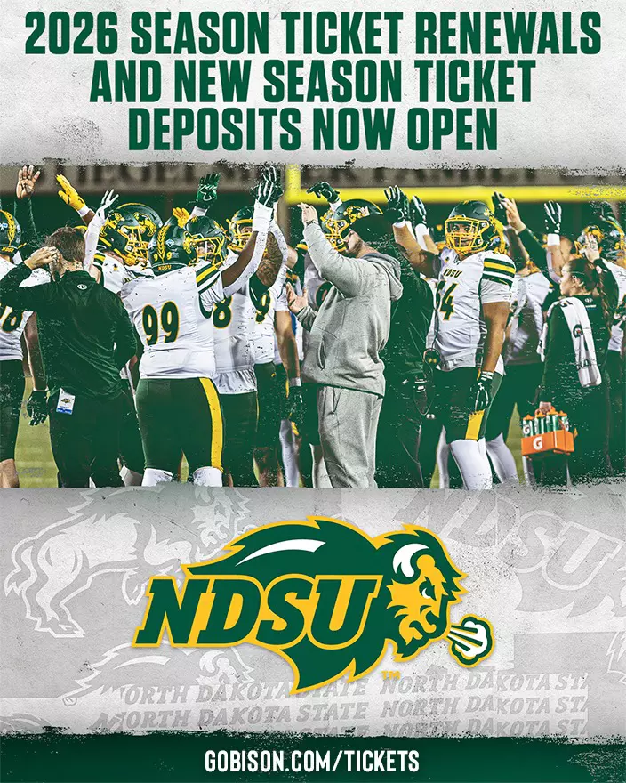 2026 NDSU Football Season Tickets Graphic
