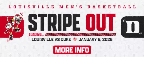 Get ready for Louisville Men's Basketball vs. Duke as we stripe out the KFC Yum! Center!