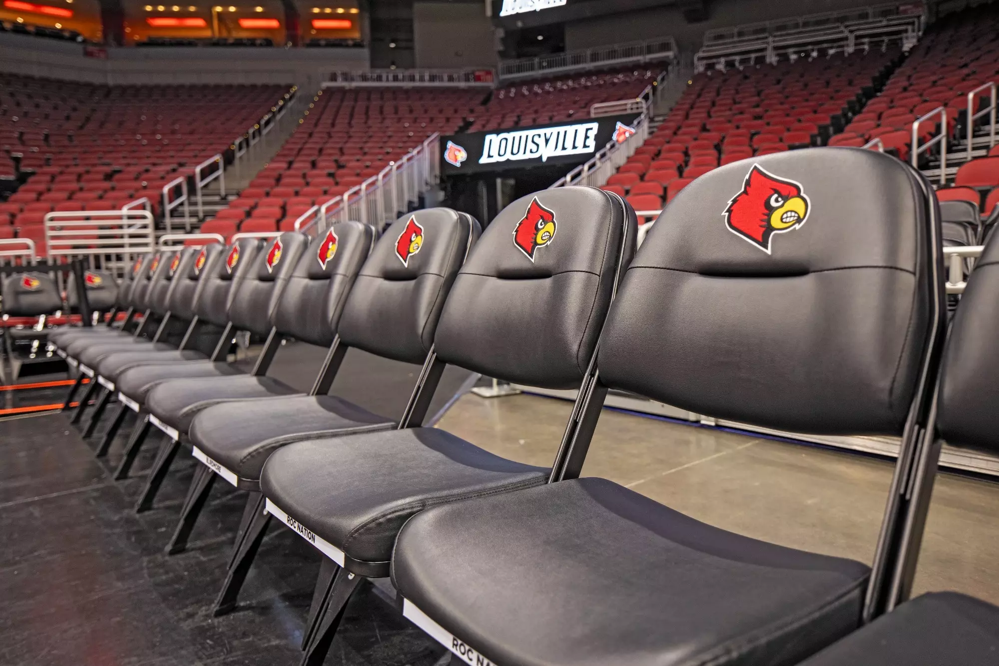Sit courtside for Louisville Basketball by purchasing floor seats at the KFC Yum! Center.