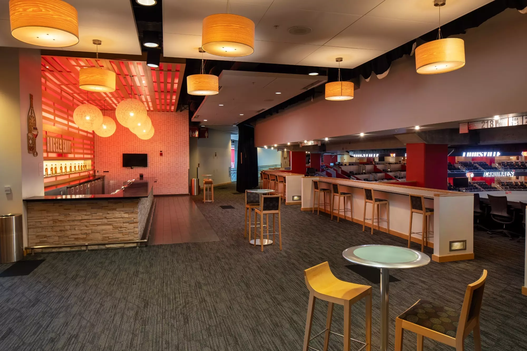 These private box seats deliver an array of amenities, including access to the premium Angel's Envy club space.