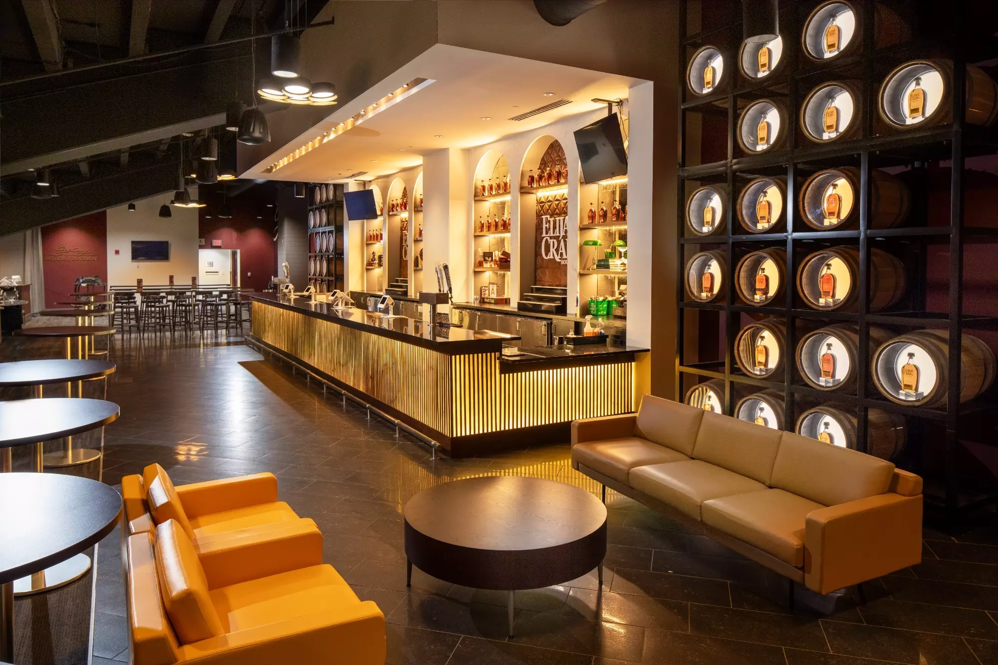 Experience access to the Elijah Craig Bourbon Club inside the KFC Yum! Center.