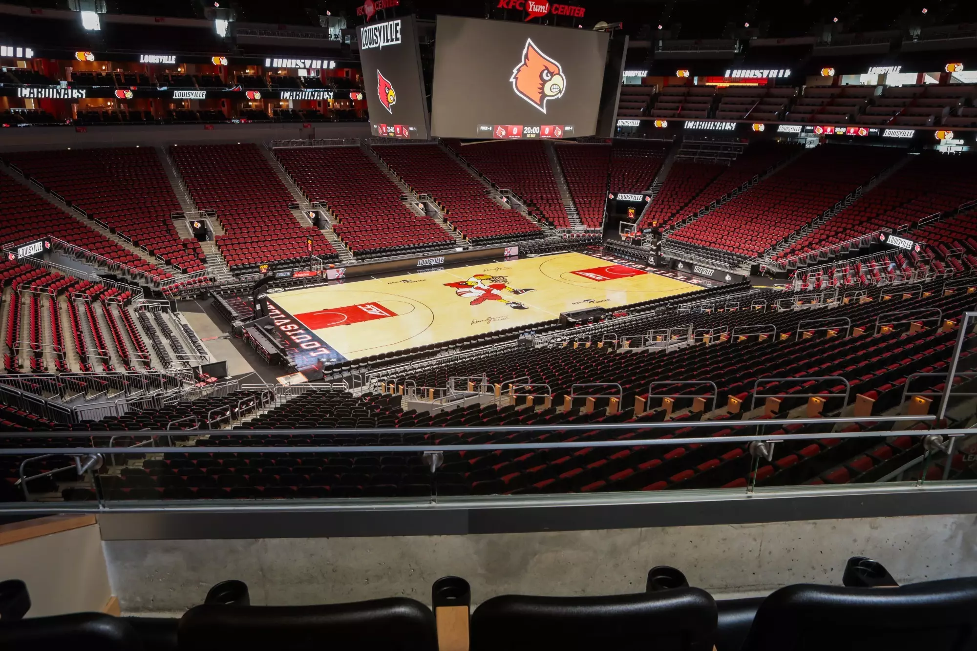 Take in the best views in the arena with a luxury suite at the KFC Yum! Center.