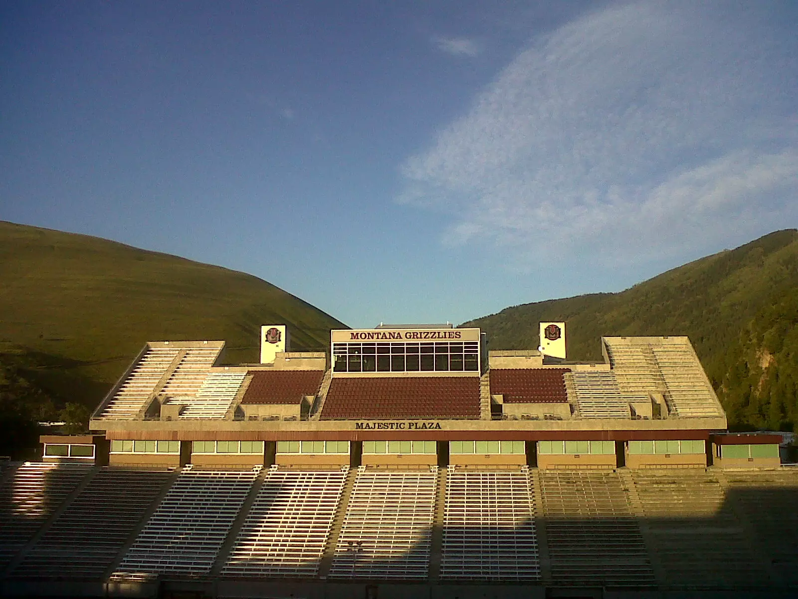 Outside View of Stadium Club from the Football Field Point of View