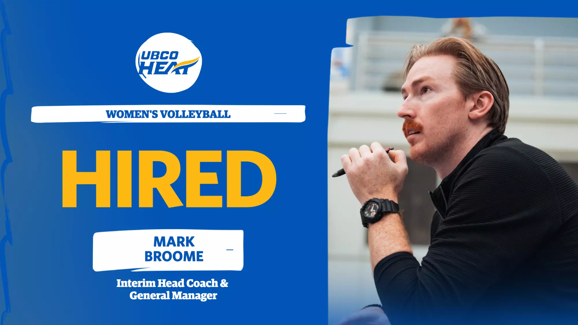Mark Broome named interim head coach and general manager for women’s volleyball
