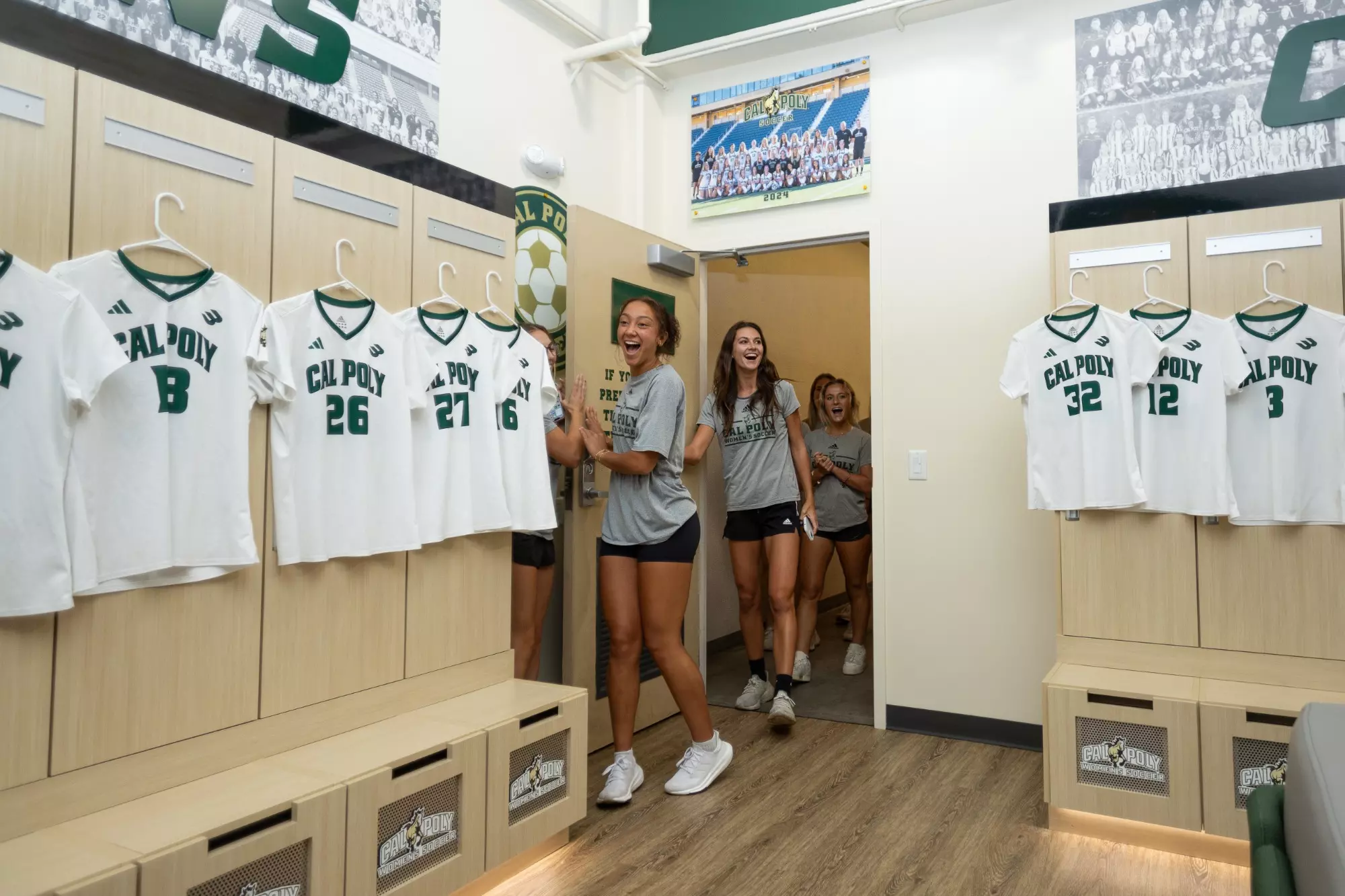Cal Poly Women’s Soccer Locker Room Ribbon Cutting. Photo by Owen Main 7/29/24