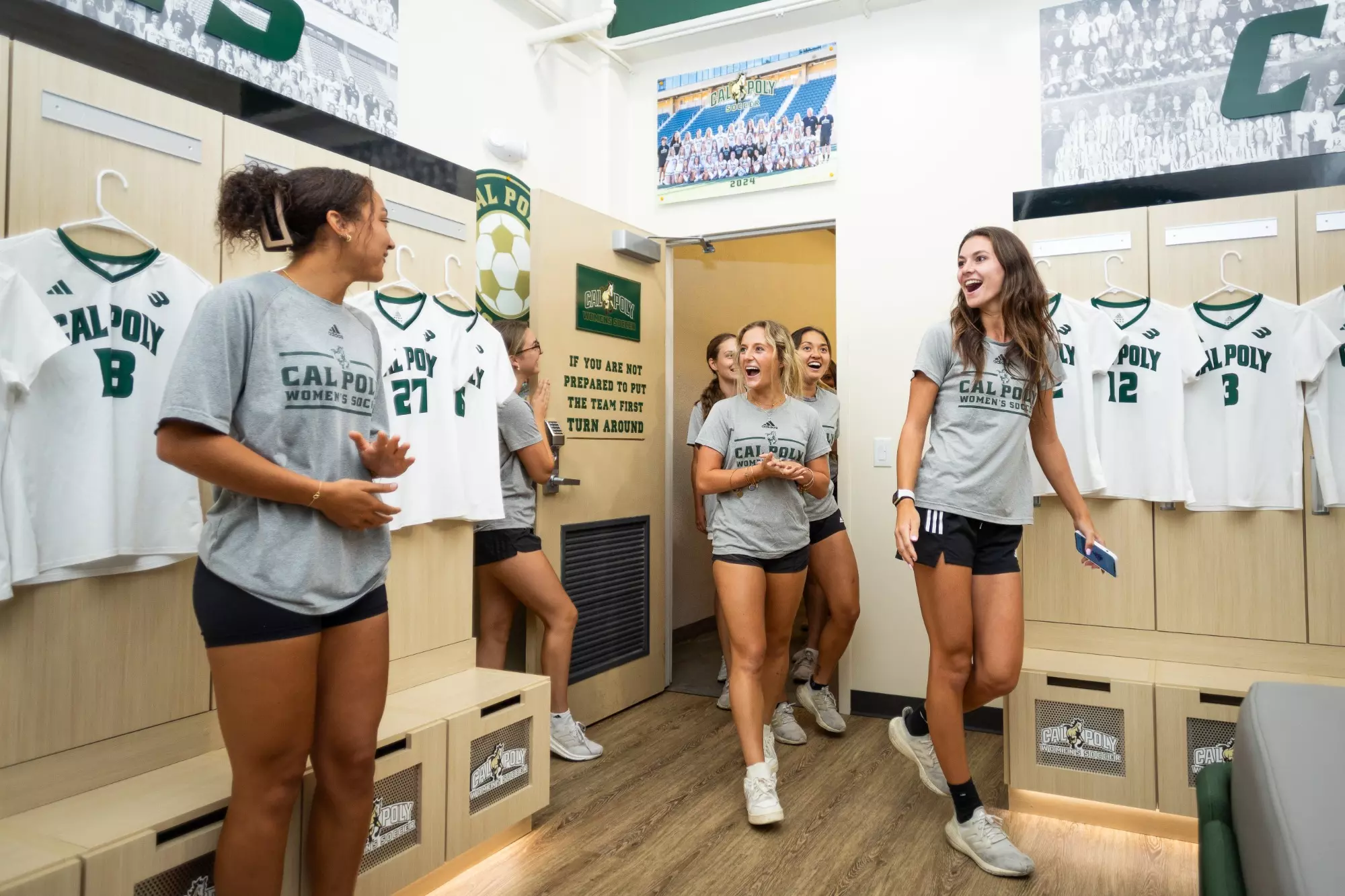 Cal Poly Women’s Soccer Locker Room Ribbon Cutting. Photo by Owen Main 7/29/24