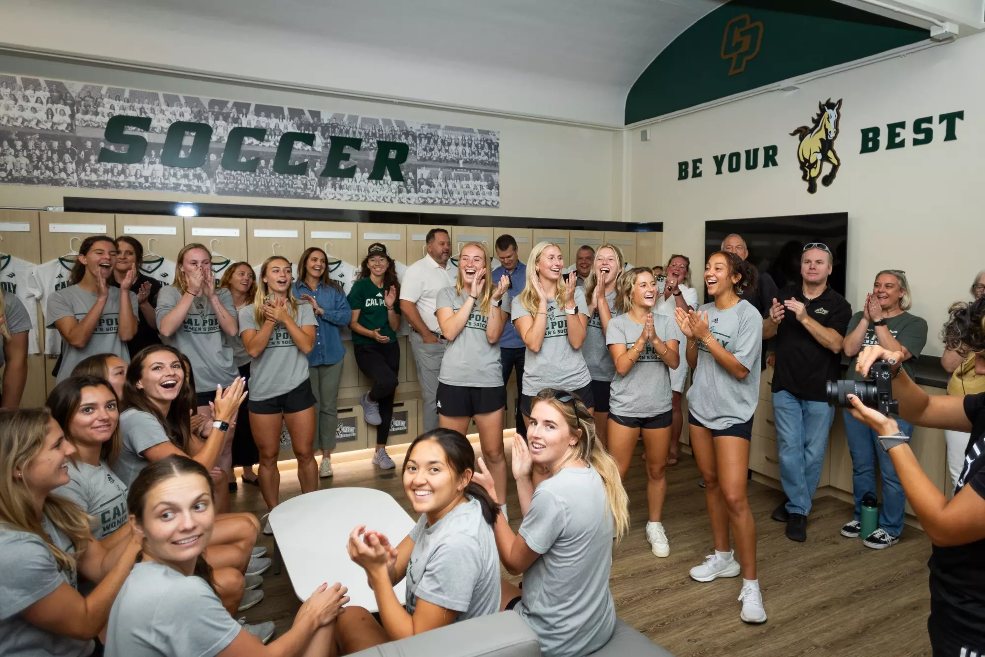 Cal Poly Women’s Soccer Locker Room Ribbon Cutting. Photo by Owen Main 7/29/24
