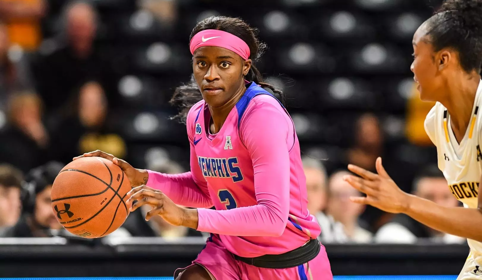 Feb 13, 2020; Wichita, Kansas, USA; during during an AAC matchup between the Memphis Tigers and Wichita State Shockers at Charles Koch Arena ©KellyRoss
