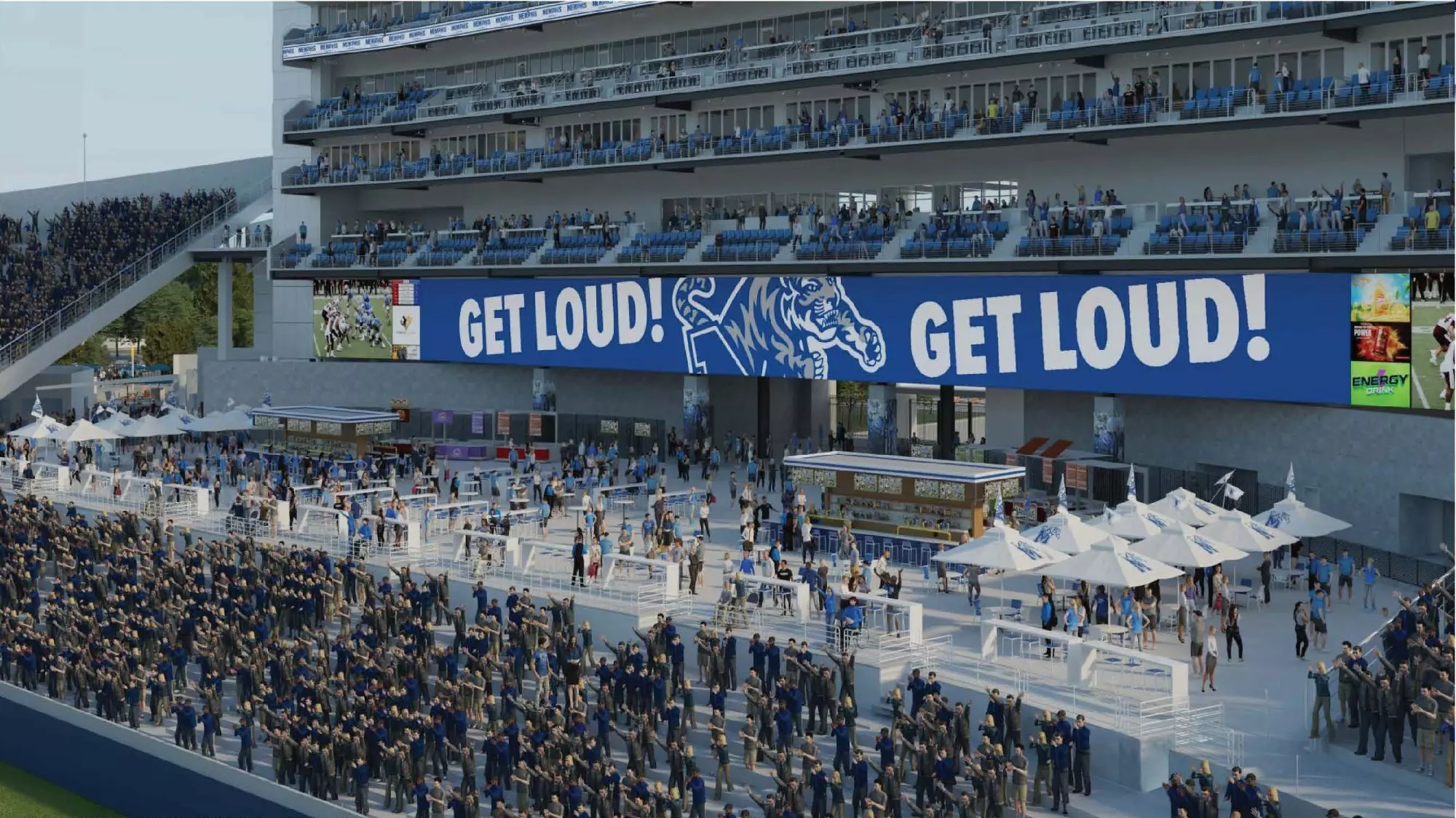Stadium Interior Fan Plaza