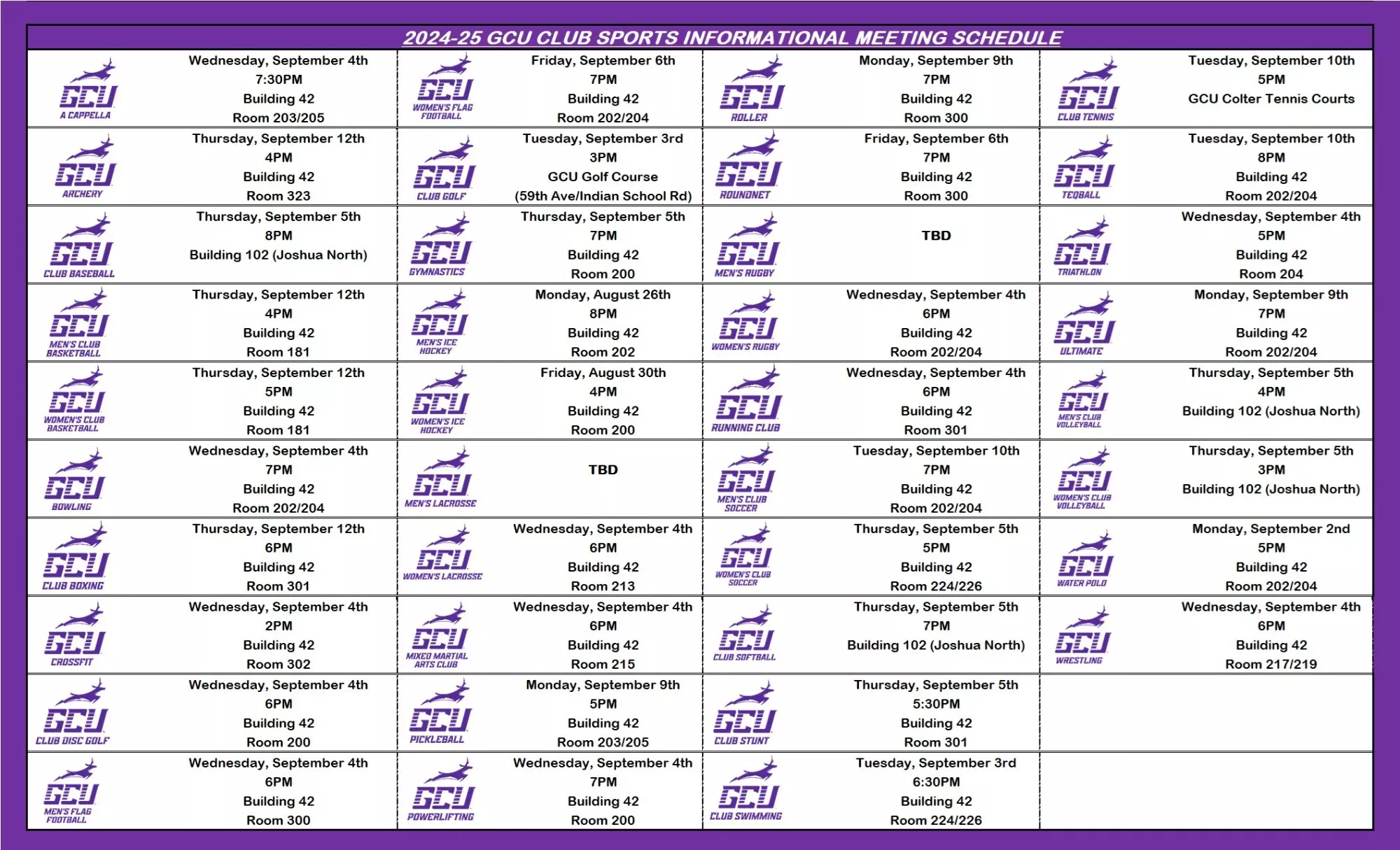 GCU Club Sports Informational Meetings continue all this week - Grand Canyon University Club Sports gcu-club-sports-informational-meetings-continue-all-this-week-grand-canyon-university-club-sports