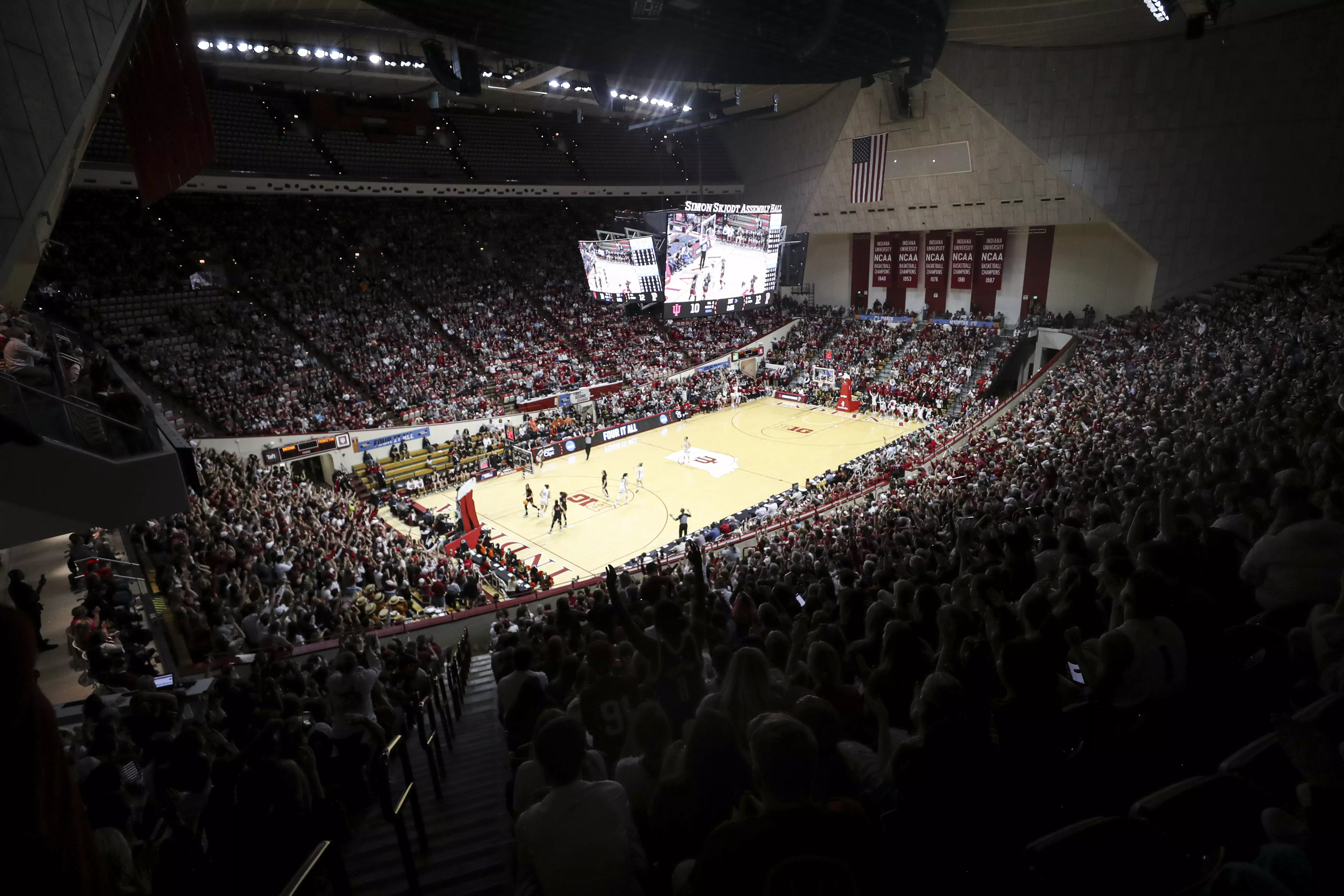 BLOOMINGTON, IN - MARCH 21, 2022 - \wbb during the game between the Princeton Tigers and the Indiana Hoosiers at Simon Skjodt Assembly Hall in Bloomington, IN. Photo By Pearson Georges/Indiana Athletics