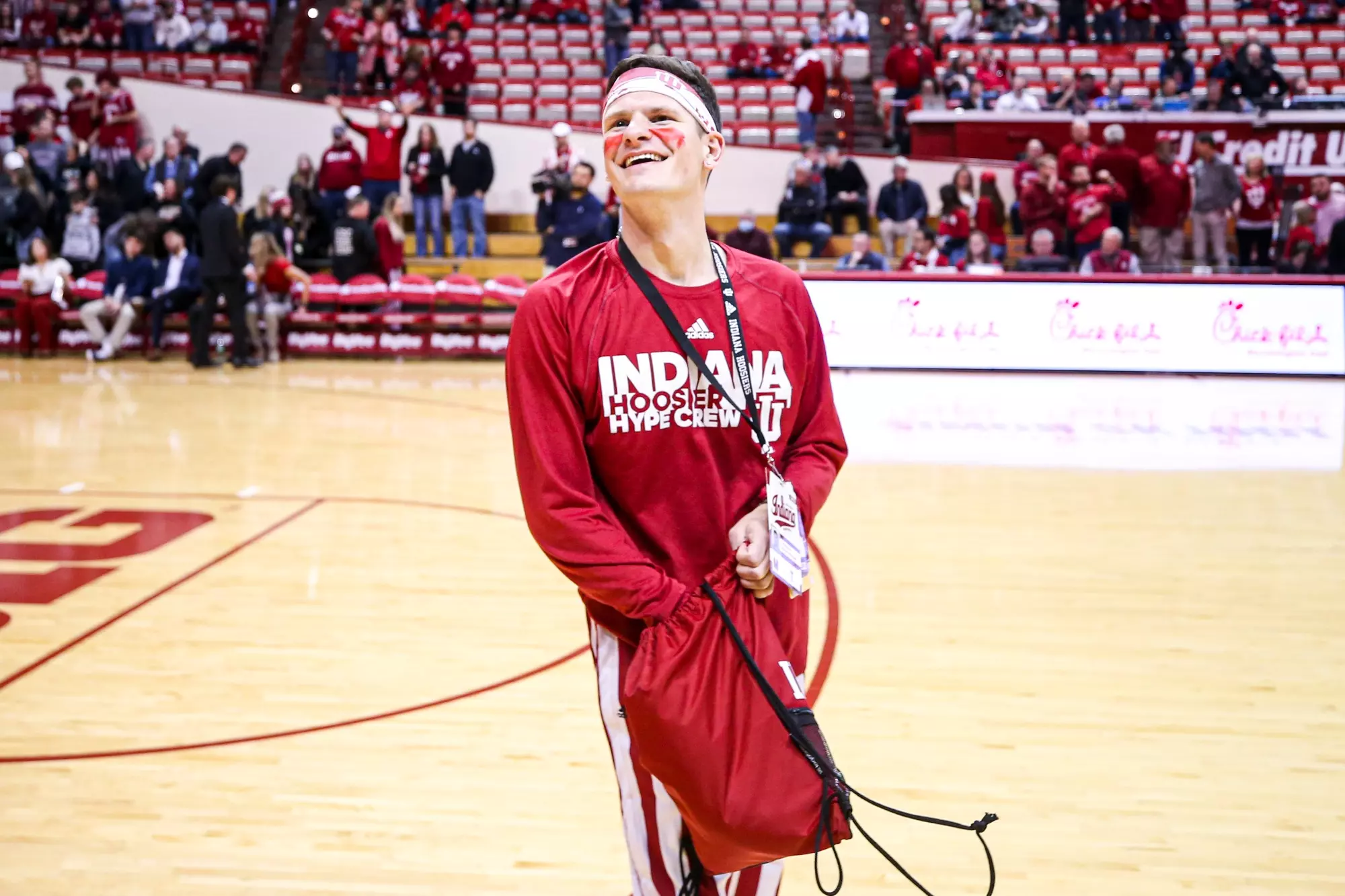 BLOOMINGTON, IN - FEBRUARY 04, 2023 - SAB during the game between the Purdue Boilermakers and the Indiana Hoosiers at Simon Skjodt Assembly Hall in Bloomington, IN. Photo By Pearson Georges/Indiana Athletics