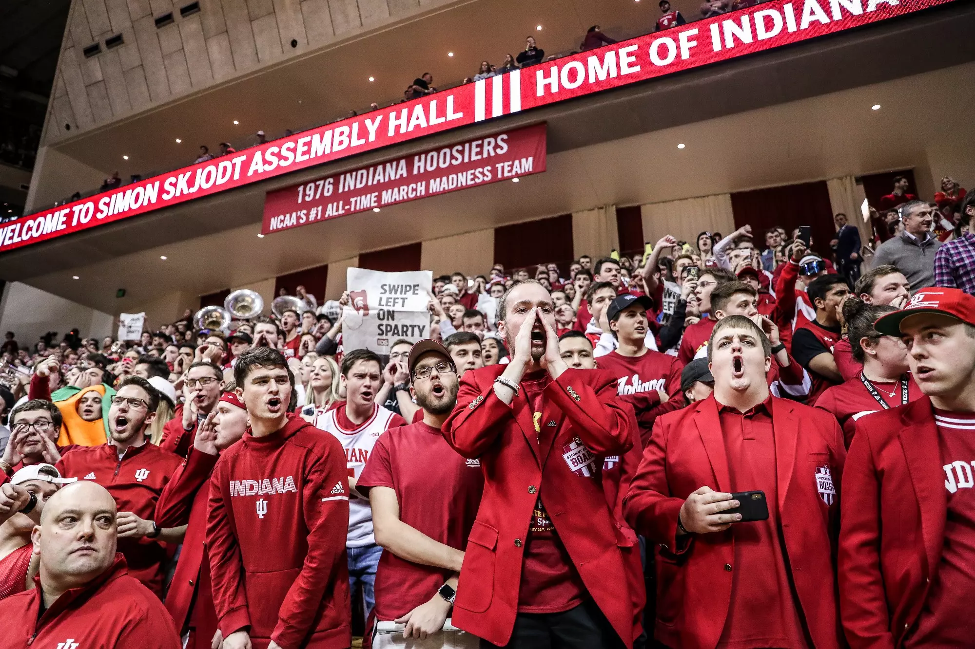 BLOOMINGTON, IN - JANUARY 23, 2020 - fans during the game between the Michigan State Spartans and the Indiana Hoosiers at Simon Skjodt Assembly Hall in Bloomington, IN. Photo By Matt Begala/Indiana Athletics