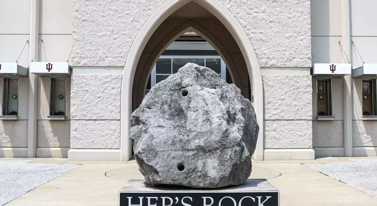BLOOMINGTON, IN - July 12, 2024 - Hep’s Rock at Memorial Stadium in Bloomington, IN. Photo By Maddi Sponsel/Indiana Athletics