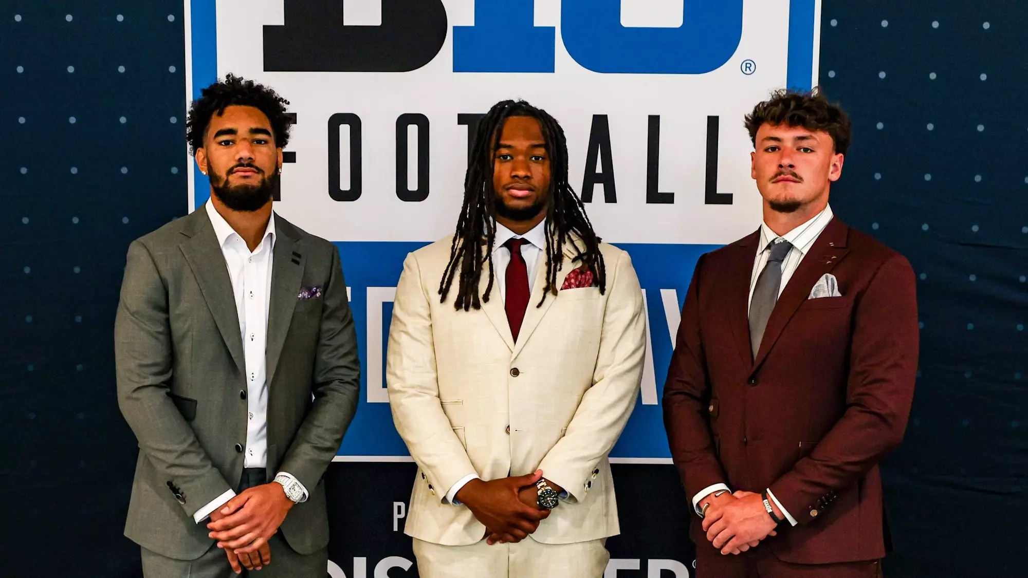 Mikail Kamara | Elijah Sarratt | Aiden Fisher | Media | Big Ten Media Days