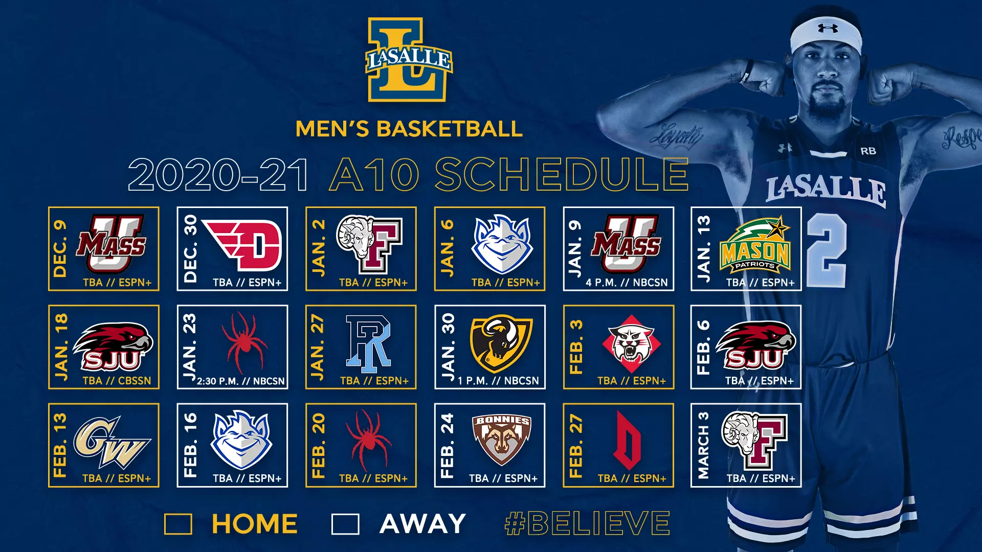 Atlantic 10 Men's Basketball Schedule & Television Package Announced - La Salle University Athletics atlantic-10-men-s-basketball-schedule-television-package-announced-la-salle-university-athletics