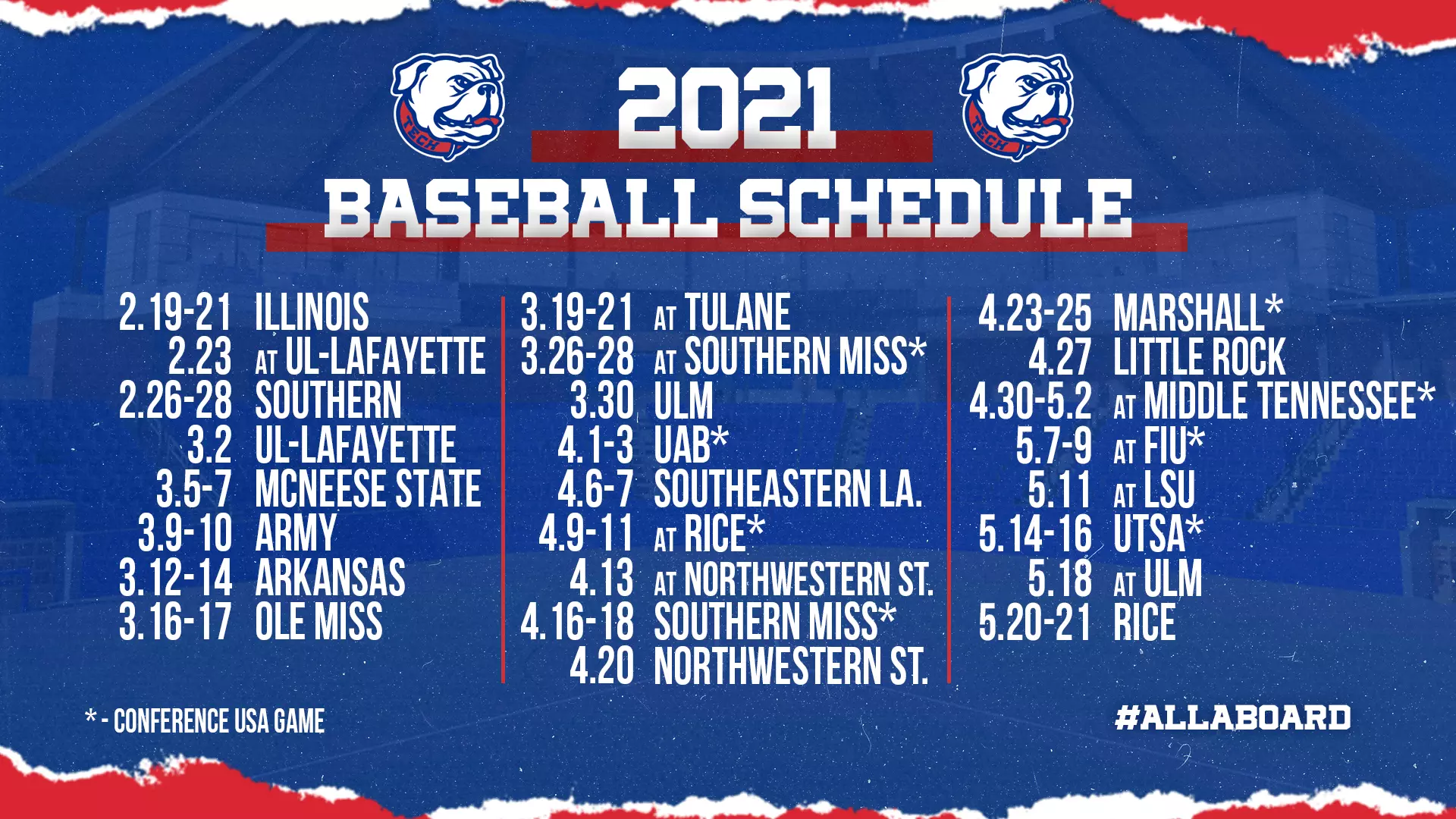 Announces 2021 Schedule - LA Tech Athletics announces-2021-schedule-la-tech-athletics