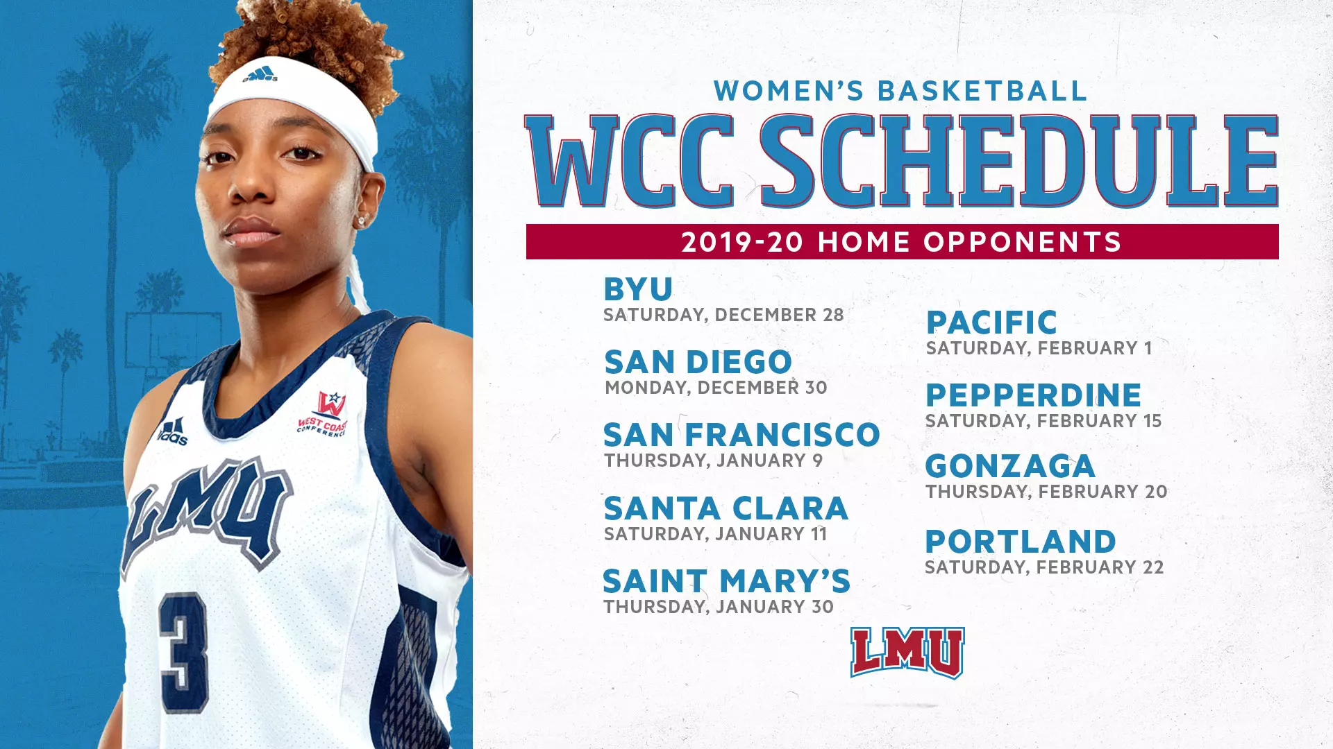 WCC Releases Women's Basketball Conference Schedule - Loyola Marymount University Athletics wcc-releases-women-s-basketball-conference-schedule-loyola-marymount-university-athletics