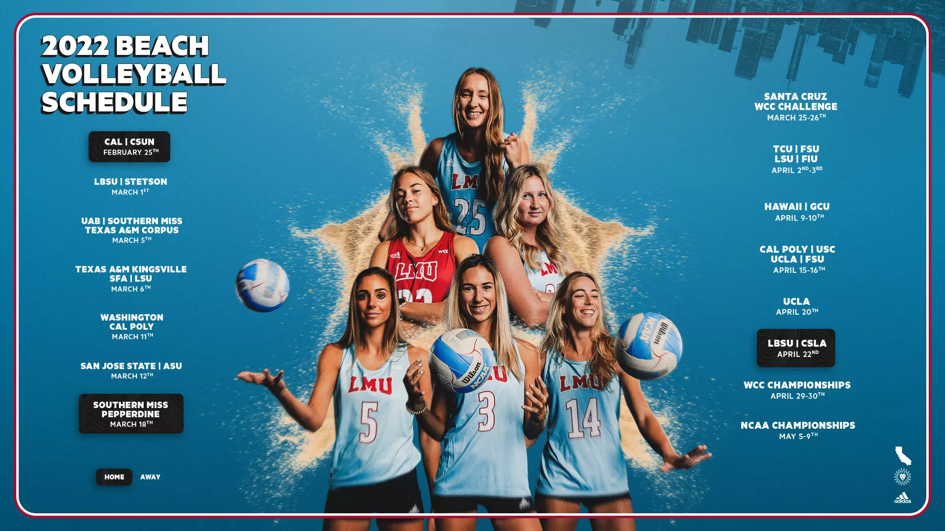 Beach Volleyball Releases 2022 Schedule Following Last Spring's NCAA Tournament Run - Loyola Marymount University Athletics beach-volleyball-releases-2022-schedule-following-last-spring-s-ncaa-tournament-run-loyola-marymount-university-athletics