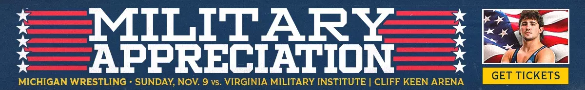 Wrestling Military Appreciation vs. VMI | Sunday, November 9 | 2 PM | Cliff Keen Arena