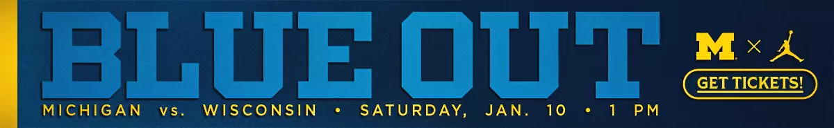 Michigan Men's Basketball vs. Wisconsin - Saturday, January 10 at 1 PM - Blue Out