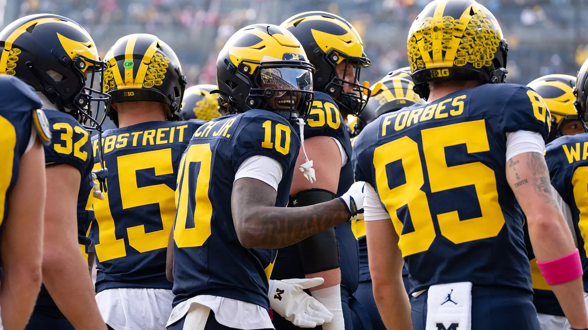 Football Pregame Huddle vs. Indiana