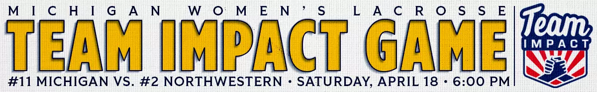 Watch Michigan women's lacrosse host #2 Northwestern on Saturday, April 18 at 6 PM.