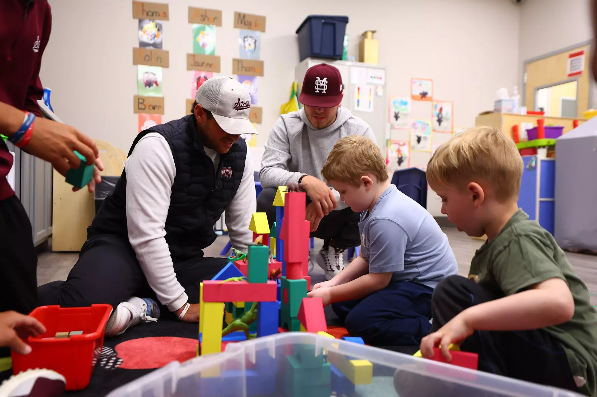 WEST POINT, MS - March 25, 2024 - The Mississippi State Men?s Golf Team during Access at the TK Martin Center For Technology and Disability in Starkville, MS. Photo By Bailey Black