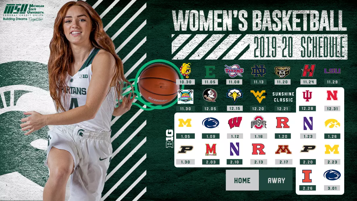 Spartan Women's Basketball Announces 2019-20 Schedule - Michigan State University Athletics spartan-women-s-basketball-announces-2019-20-schedule-michigan-state-university-athletics