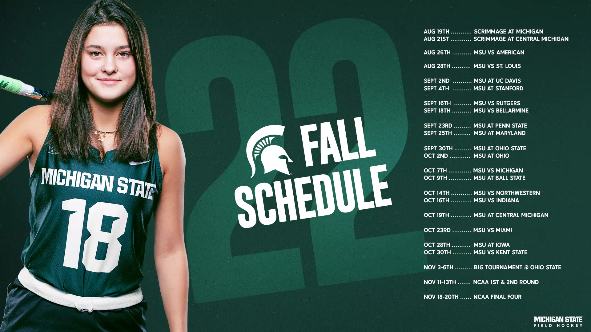 Field Hockey Announces 2022 Schedule - Michigan State University Athletics field-hockey-announces-2022-schedule-michigan-state-university-athletics