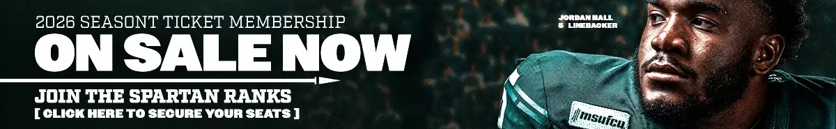 2026 Football Season Ticket Memberships on sale graphic with a photo of Jordan Hall