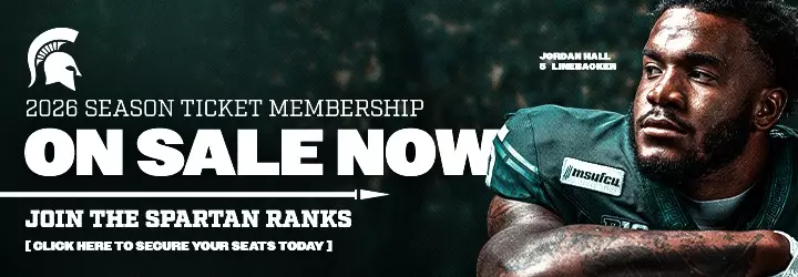 2026 Football season ticket memberships on sale graphics with a photo of a player