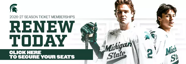 2026-27 Hockey Season Ticket Membership Renewal Graphic with photo of players