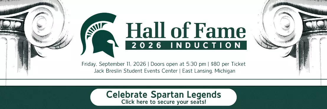 Michigan State Hall of Fame Dinner ticket graphic