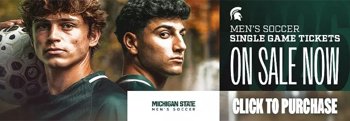 Men's Soccer Single Game Tickets On Sale with a photo of two players